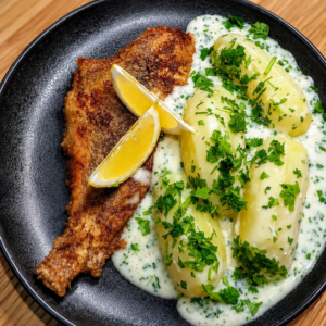 Fiskefrikadeller med kartofler og persillesovs fra Njordkøkken