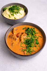 Bøf Stroganoff med kartoffelmos fra Njordkøkken